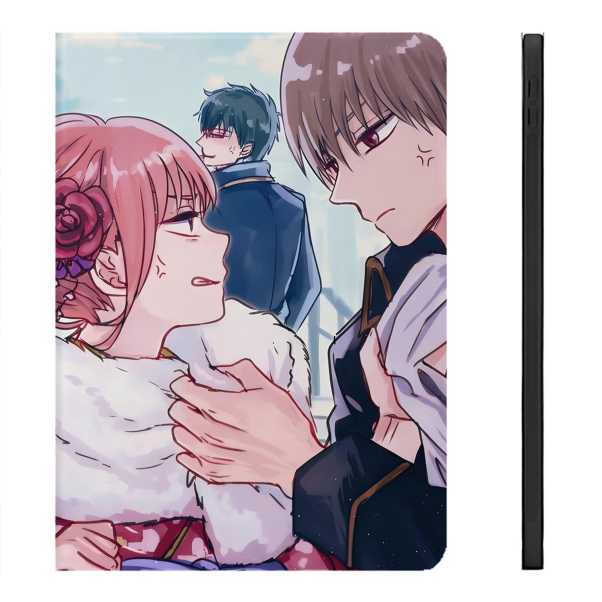 （画像用） ぎんたま 坂田銀時（さかたぎんとき） 神楽 志村新八（しむら しんぱち） GINTAMA Sakata Gintoki Kagura Shimura Shinpachi IPadケース ペンホルダー付き ブックスタイルデザイン